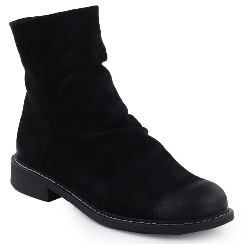 Botas de camurça feminina Black Potocki Z25-SZ12716 preto
