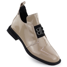 Botas de couro femininas envernizadas com decoração bege filippo dbt4763 Botas de couro femininas envernizadas com decoração bege filippo dbt4763