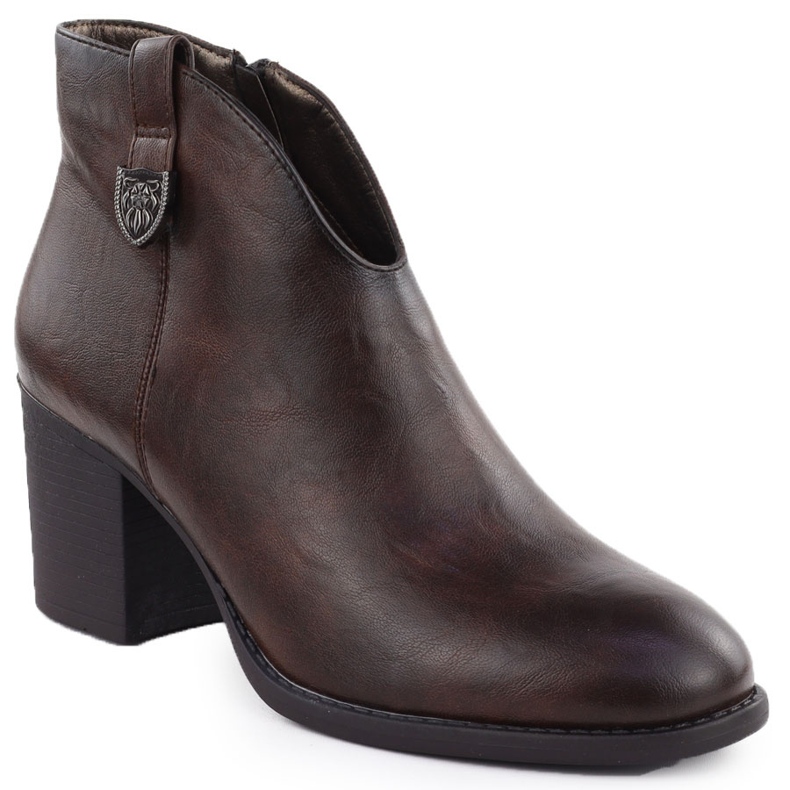 Botas femininas no post brown jezzi ASA250-11 vermelho