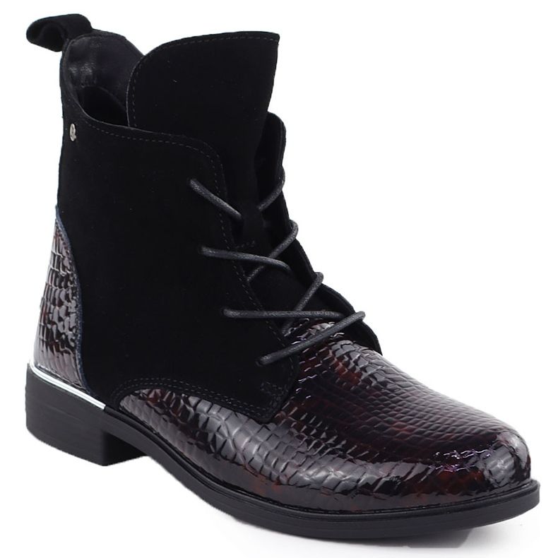 Camurna envernizada em couro Filippo DCT4749 ISOLADO DO BROWN FILDA DO MULHER castanho