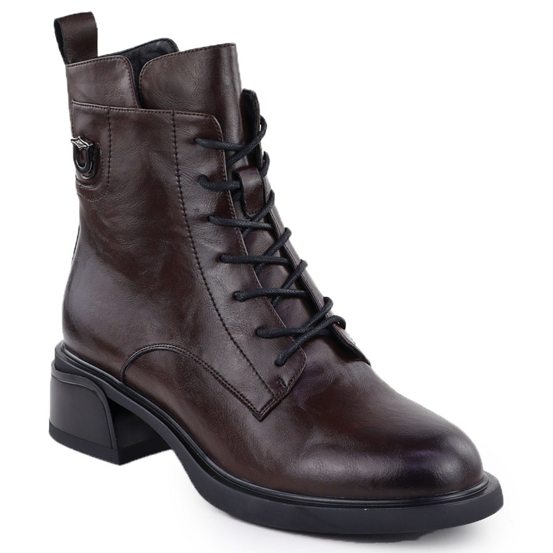 Botas de couro feminino Filippo DBT7369 Trabalhadores marrons femininos