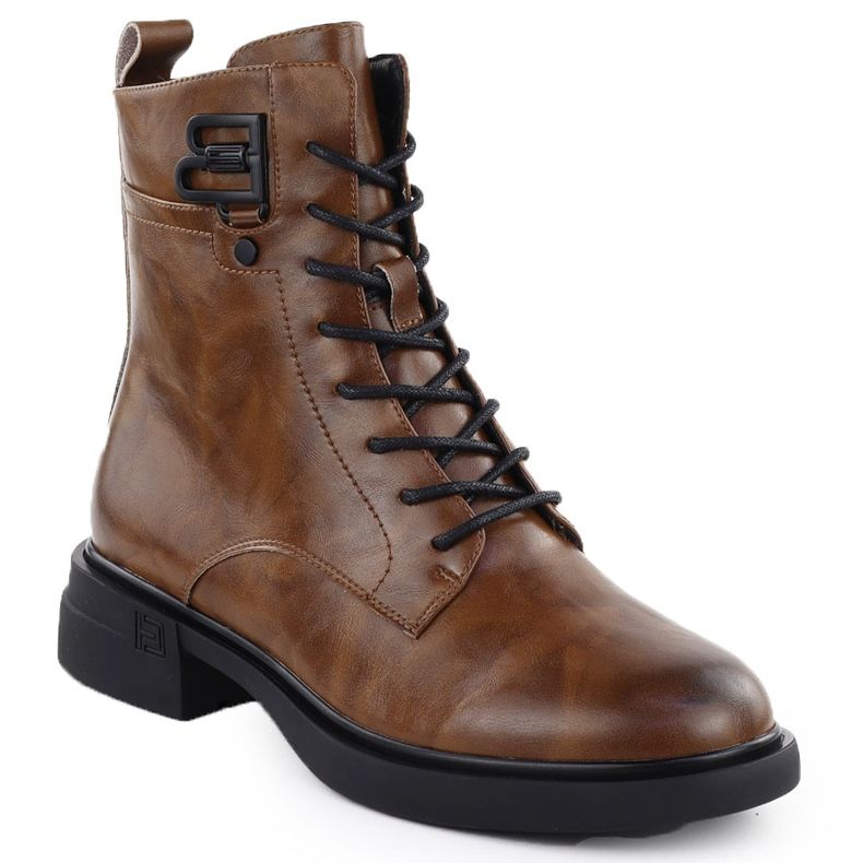 Botas de couro feminino Filippo DBT7361 Trabalhadores marrons femininos