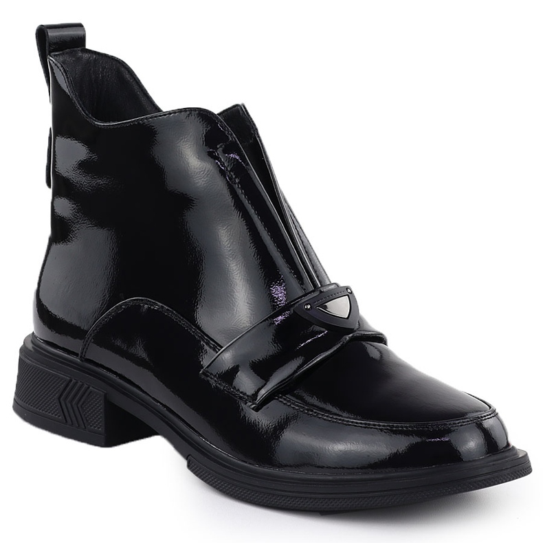 Botas de couro feminino, lacado Gino Fabiani 9284