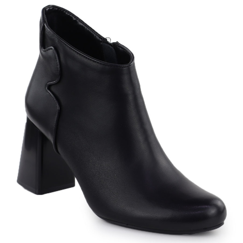 Jezzi Botas elegantes de couro no pilar Black Jela21-2