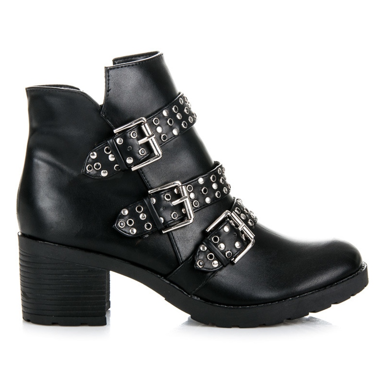 Kylie Botas femininas de rock preto