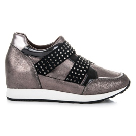 Kylie Tênis de cunha de pedra roxo