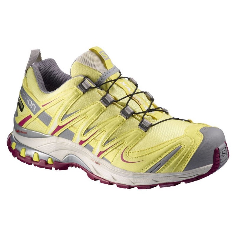 Tênis de corrida Salomon trail XA PRO 3D GTX W L37919600 amarelo