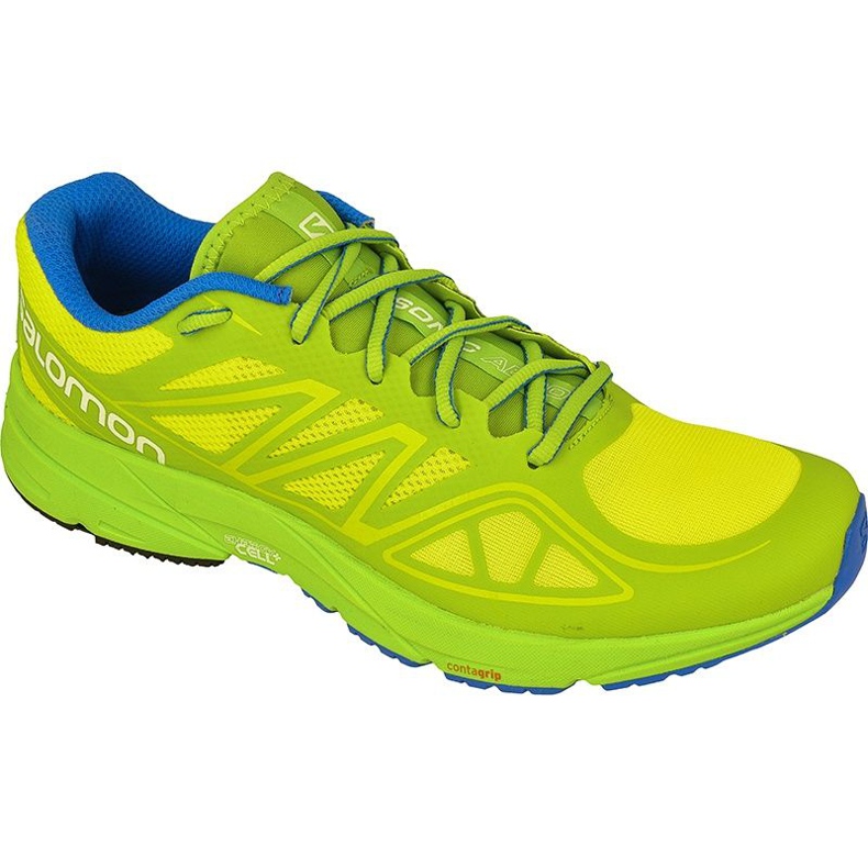 Tênis de corrida Salomon Sonic Aero M L37953500 amarelo verde