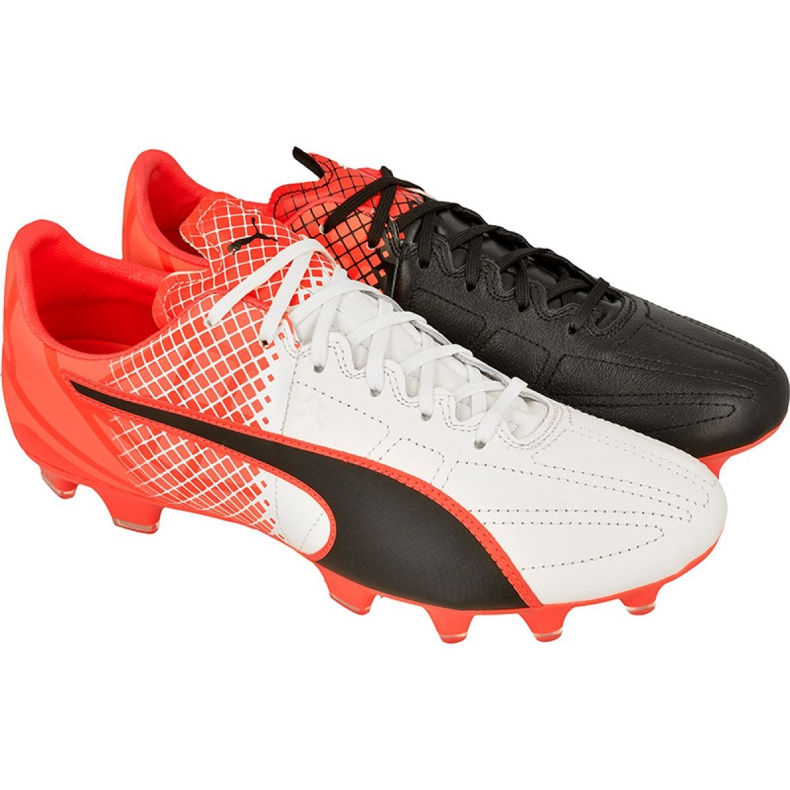 Chuteiras de futebol Puma evoSPEED 3.4 Truques Couro Fg M 10379401 azul, branco, preto multicolorido