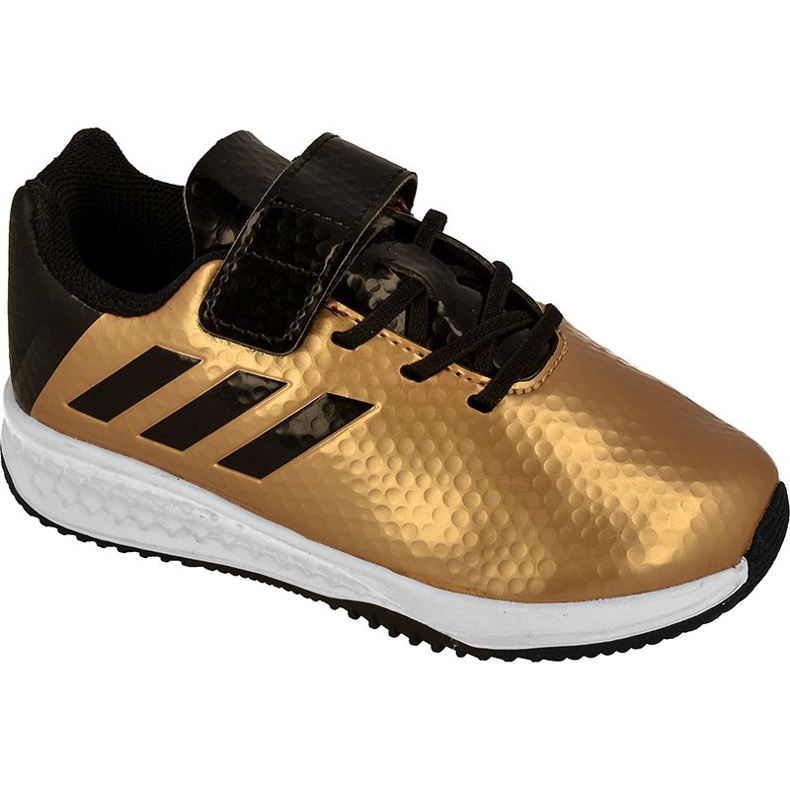 Tênis Adidas RapidaTurf Messi Kids BB0234 preto amarelo