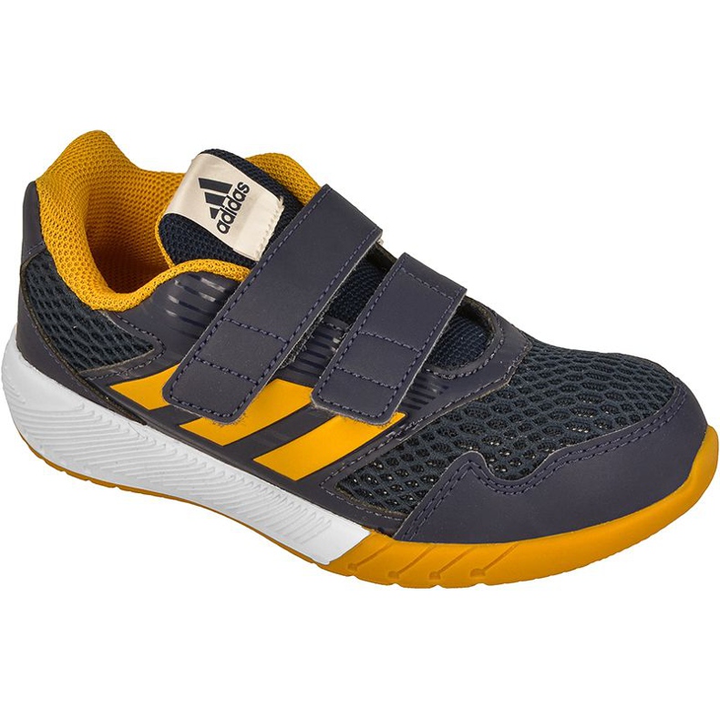 Tênis Adidas AltaRun K Jr CG3599 azul marinho amarelo
