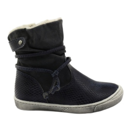 American Club Botas de inverno azul marinho com zíper americana 16183 azul-marinho