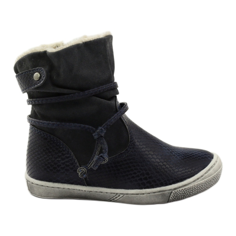 American Club Botas de inverno azul marinho com zíper americana 16183
