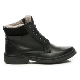 Lucca Botas masculinas com pele preto