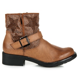 Kylie Botas de pedra marrom