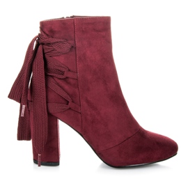 Vices New Collection Botas elegantes com encadernação bordô vermelho