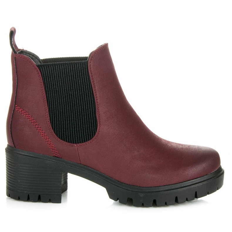 Vices New Collection Botas Chelsea da Borgonha vermelho