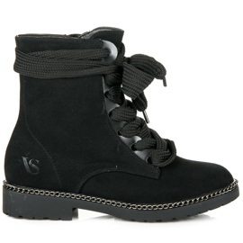 Vices New Collection Botas com atacadores largos preto