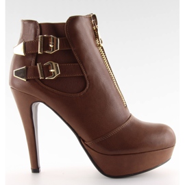 Botas com zíper 1307 Brown marrom