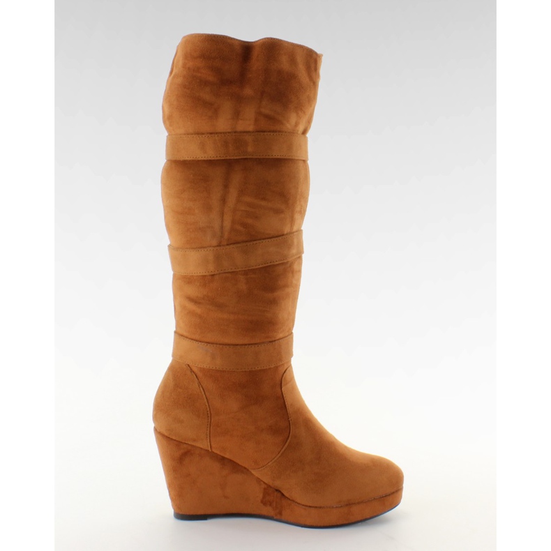 Botas de cunha TE830-7Y camelo multicolorido