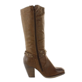 Botas de cowboy castanhas com salto Z6286 castanho