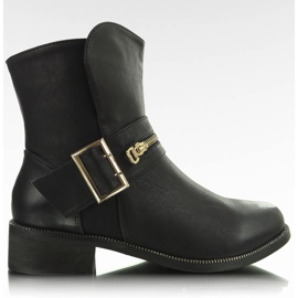 Botas Jodhpur com fivela Preta AH-01 Preto