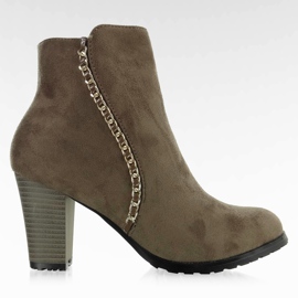 Botas no post HQ801 Khaki marrom multicolorido