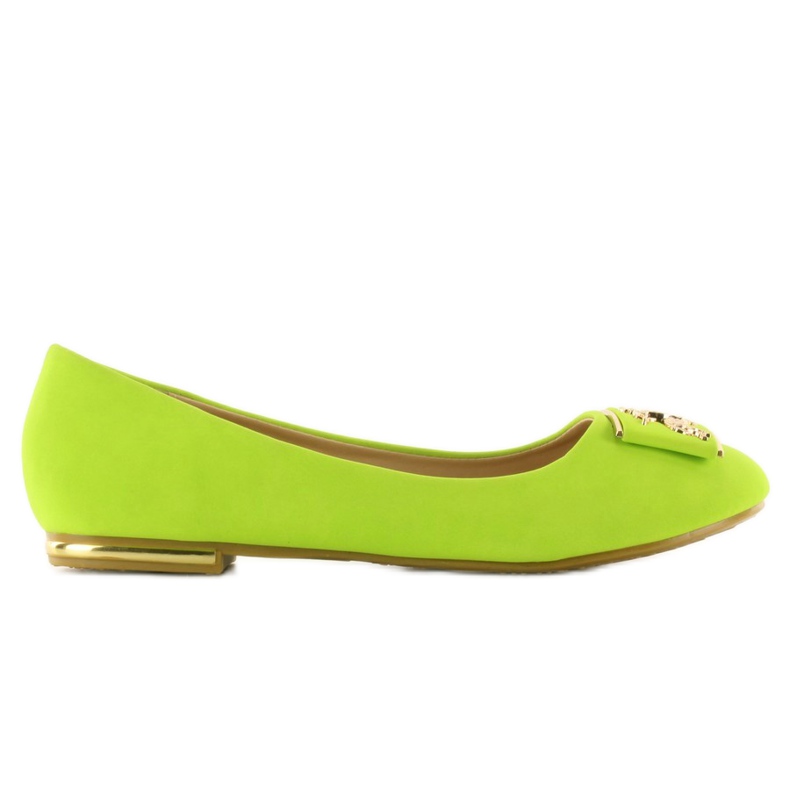 Bailarinas com decoração E305 verde multicolorido