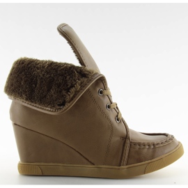 Botas de amarrar 08134 cáqui castanho multicolorido