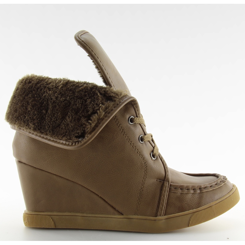 Botas de amarrar 08134 cáqui castanho multicolorido