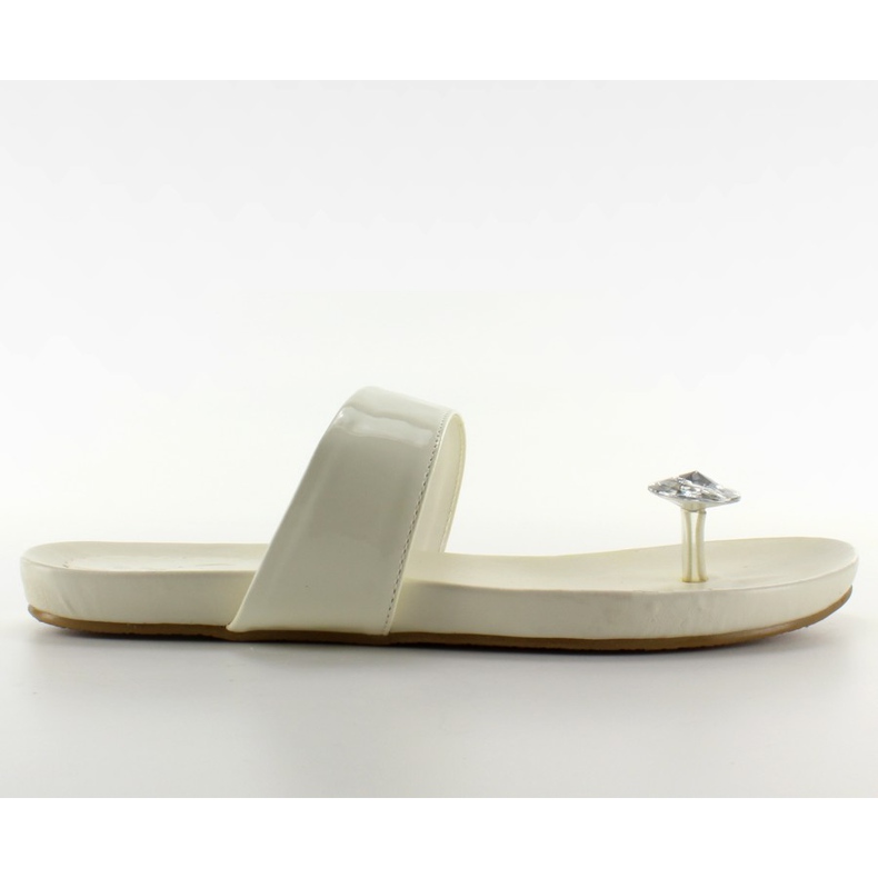 Chinelos originais 809-1 branco castanho