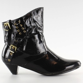 Botas com laço 5196-3V verniz preto