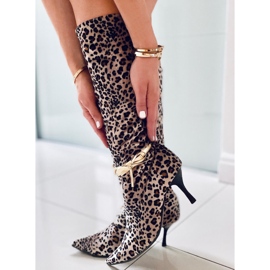 Botas de oncinha B36025-L02 pantera marrom