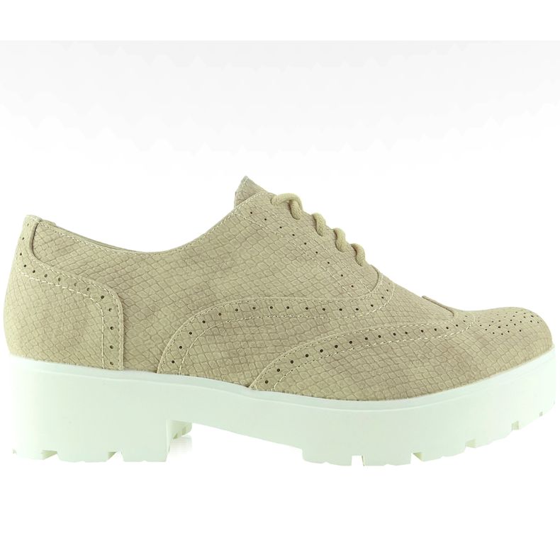 Mocassins de sola alta LBS1203 bege