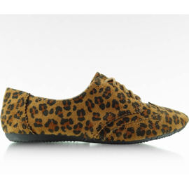 Sapatos de jazz com cadarços Classic Leopard marrom