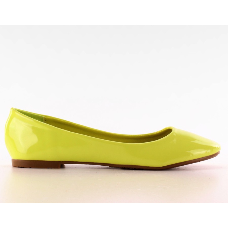 Bailarinas suaves revestidos T176 Verde amarelo