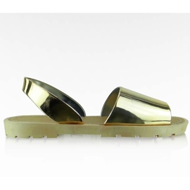 Sandálias estilo espelho T-9117 bege amarelo Sandálias estilo espelho T-9117 bege amarelo