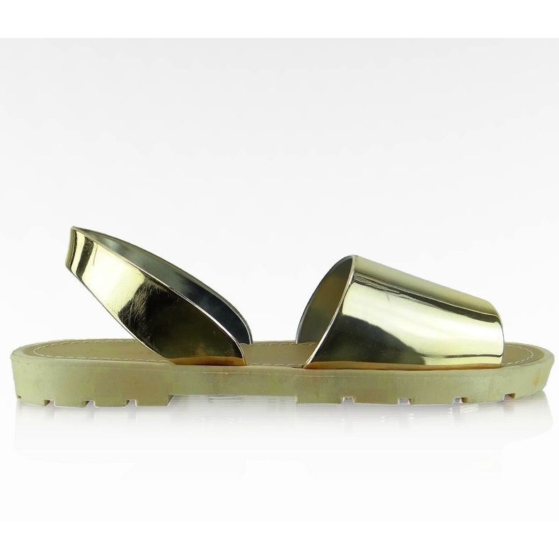 Sandálias estilo espelho T-9117 bege amarelo