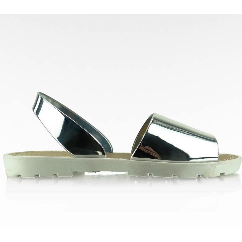 Sandálias estilo espelho T-9117 Branco cinza