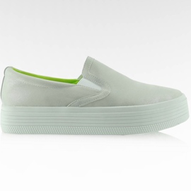 Escorregar em sola alta E408 prata cinza Escorregar em sola alta E408 prata cinza