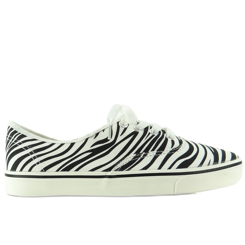 K-75 Tênis Zebra com cadarço preto branco