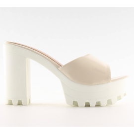 Vagabundos de alta chinelos B606 Bege