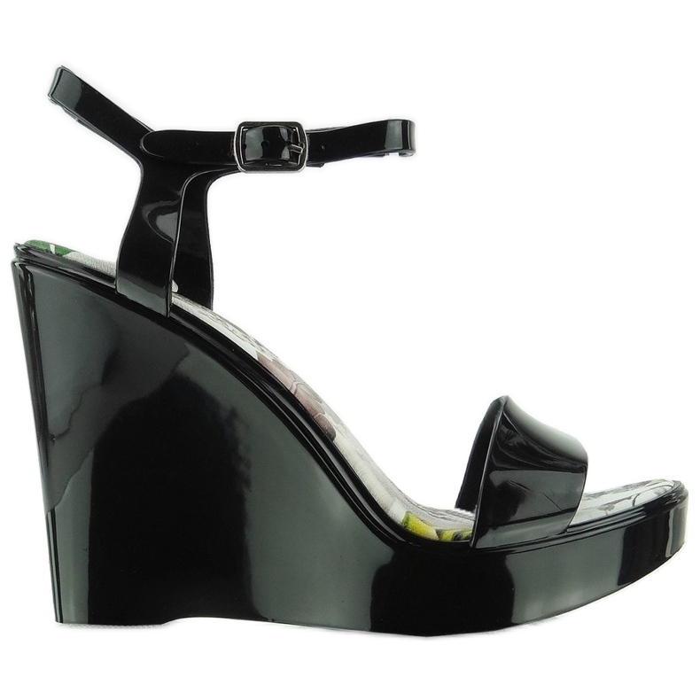 Sandálias de cunha Meliski PT-5201 Preto