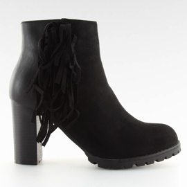 Botas de camurça integral com borlas Preto Botas de camurça integral com borlas Preto