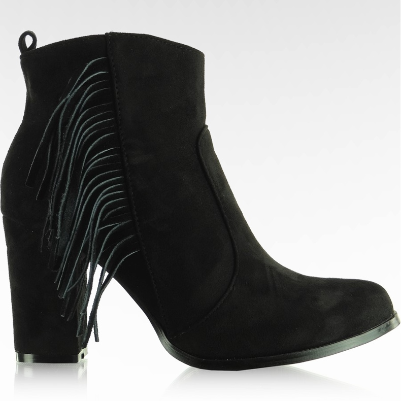 Botas de cowboy com franjas A-238 Preto