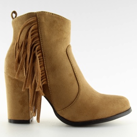 Botas de cowboy com franjas A-238 Camel castanho