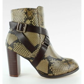 Botas de tornozelo Snake Story A993 Brown marrom