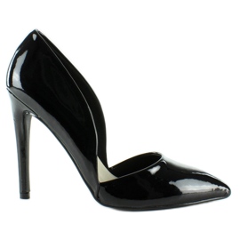 Bombas lacadas com recortes EE05 Preto Bombas lacadas com recortes EE05 Preto