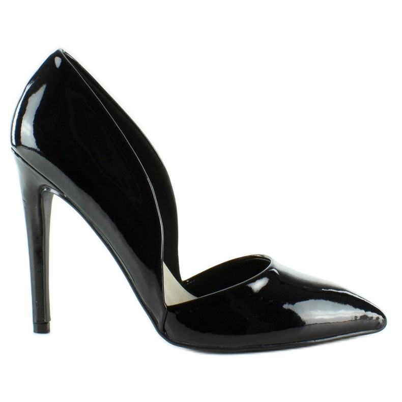 Bombas lacadas com recortes EE05 Preto