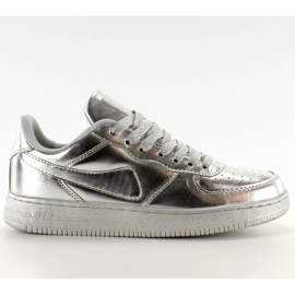 Sapatas do esporte cores loucas B731 Prata cinza